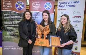 Scotland’s Finest Woods awards 2025 - Climate Change Champion Winner with Cabinet Secretary.