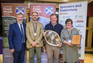 Scotland’s Finest Woods awards 2025 - Farm Woodland Winner with Finlay Carson MSP.